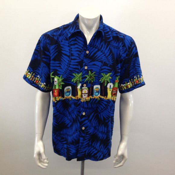 Maui Maui Tropical Hawaiian Beer Shirt Men's - Picture 4 of 7